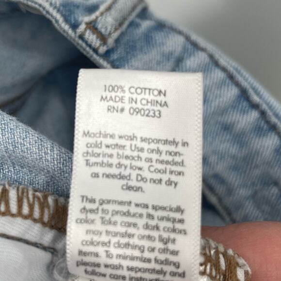 PACSUN Straight Leg Y2K Light Wash High Waisted Boho Relaxed Mom Jeans Size 27 - Picture 10 of 10